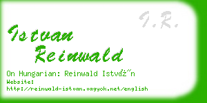 istvan reinwald business card